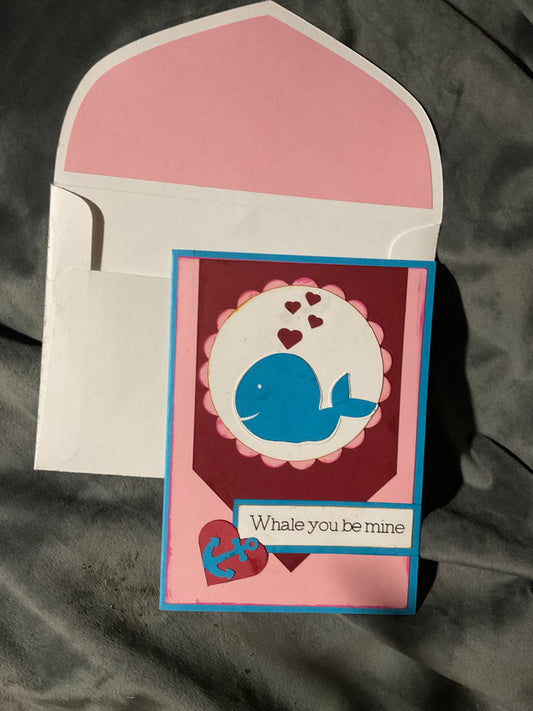 Whale Valentin’s Day Card